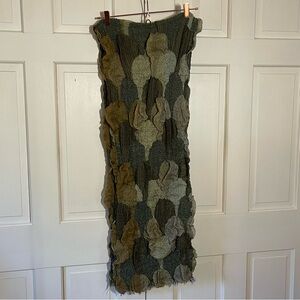 Green Textured Scarf